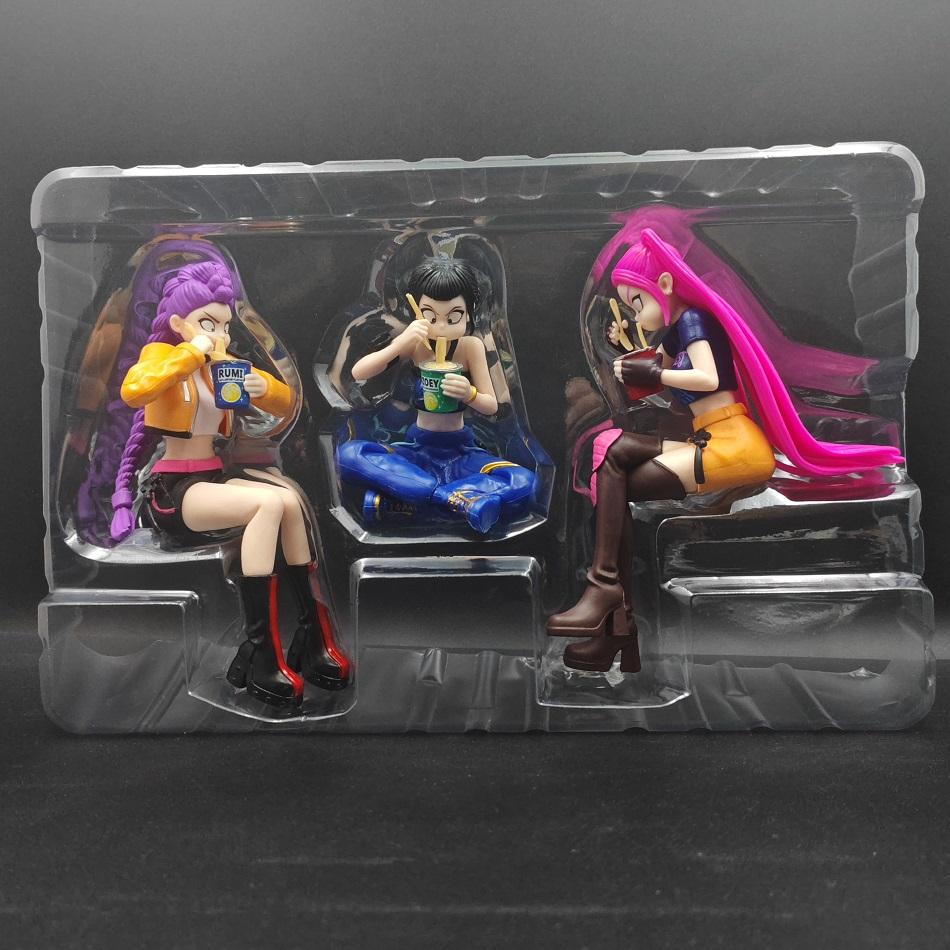 Anime KPop Łowca Demonów Lalka Zabawka Rumi Mira Zoi Postać Statua Model PVC Ozdoba na Biurko Zabawka Prezent Urodzinowy