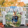 Peter Rabbit Flannel Blanket Soft Warm All-Season Throw, Design for Camping, Car Travel, Hiking Sofa, Bed, Office Perfect Gift for Parties
