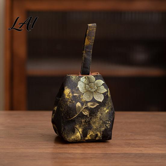 Tea Accessories Handbag Chinese Style Brocade Storage Bag Bracelet Jewelry & Portable Bag Handbag Mini Fabric Organizer Pouch Multi Use