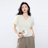 JOY SPEAKER Stylish Short-Sleeve V-Neck Blouse