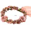 Korean Style Bridal Flower Headband – Wreath Headpiece for Weddings and Beach Vacations