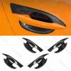4Pc Carbon Fiber Style Door Handle Bowl Cup Cover Trim Fit For Mazda 3 2019-2023