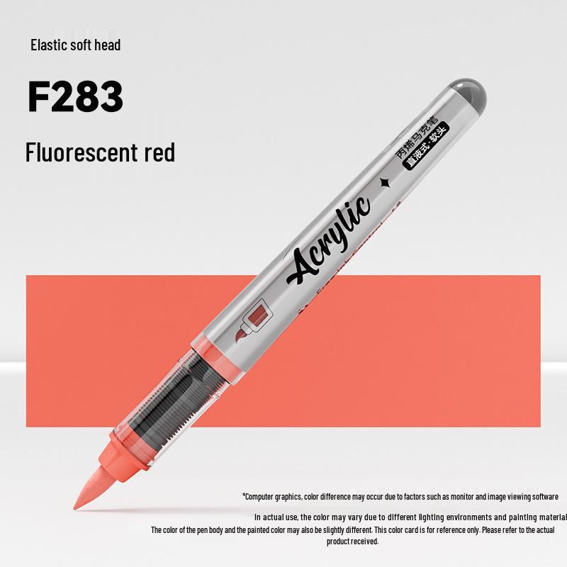 Soft Tip Acrylic Marker - 120 Colors, Single Piece, Opaque, Stackable Paintbrush