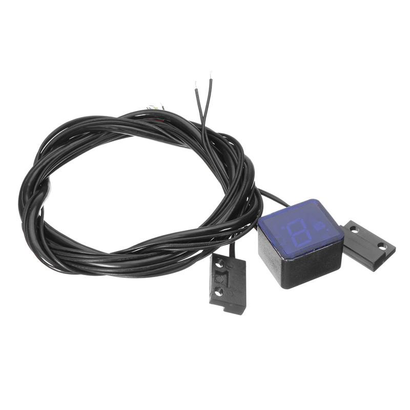 

8-скоростной универсальный мотоцикл цифровой индикатор передач светодиодный дисплей + рычаг переключения передач магнит для Honda для Yamaha для Suzuki синий