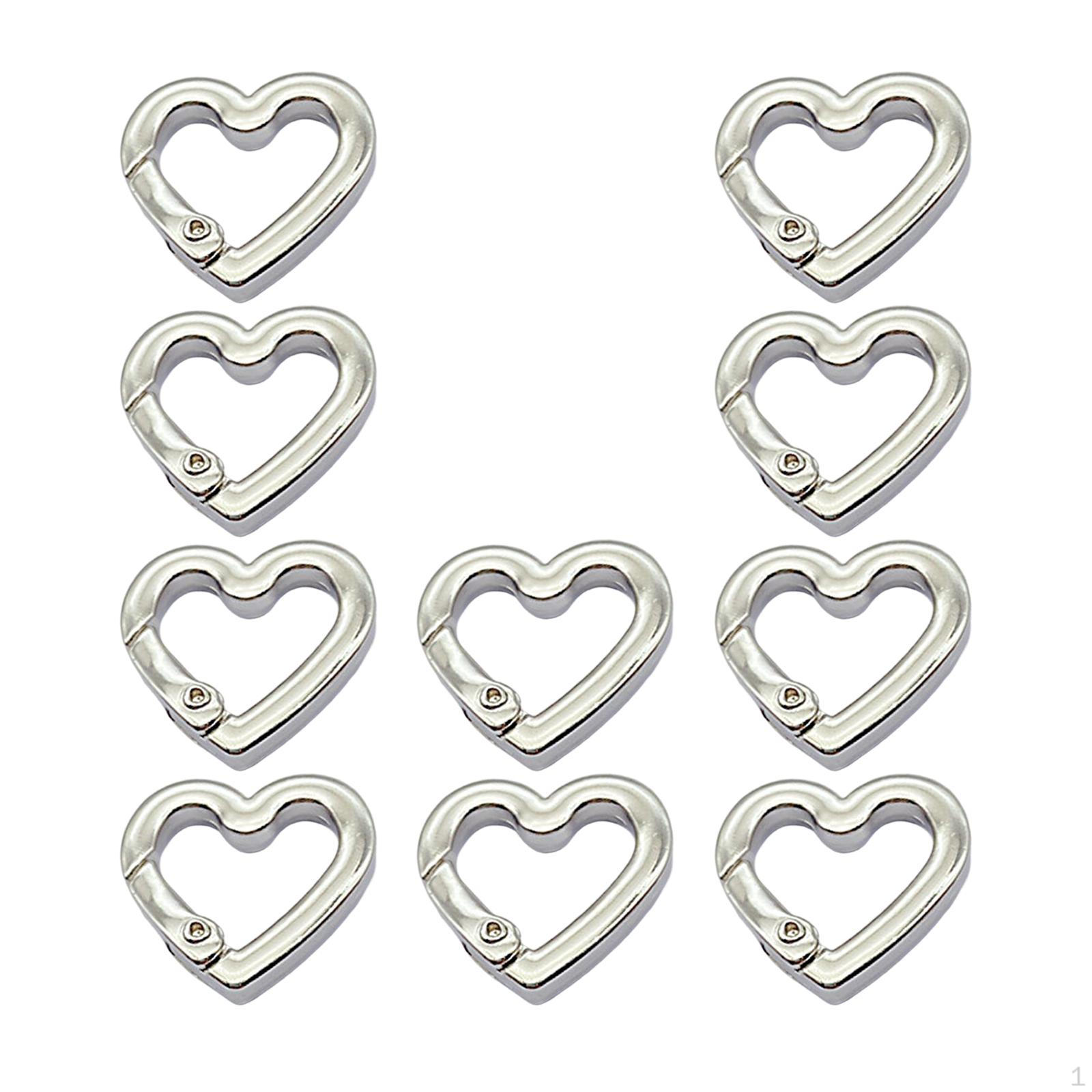 

10 Pieces Spring Rings 0.75inch Carabiner Round Snap Clasps DIY Accessories Key Metal O срібний