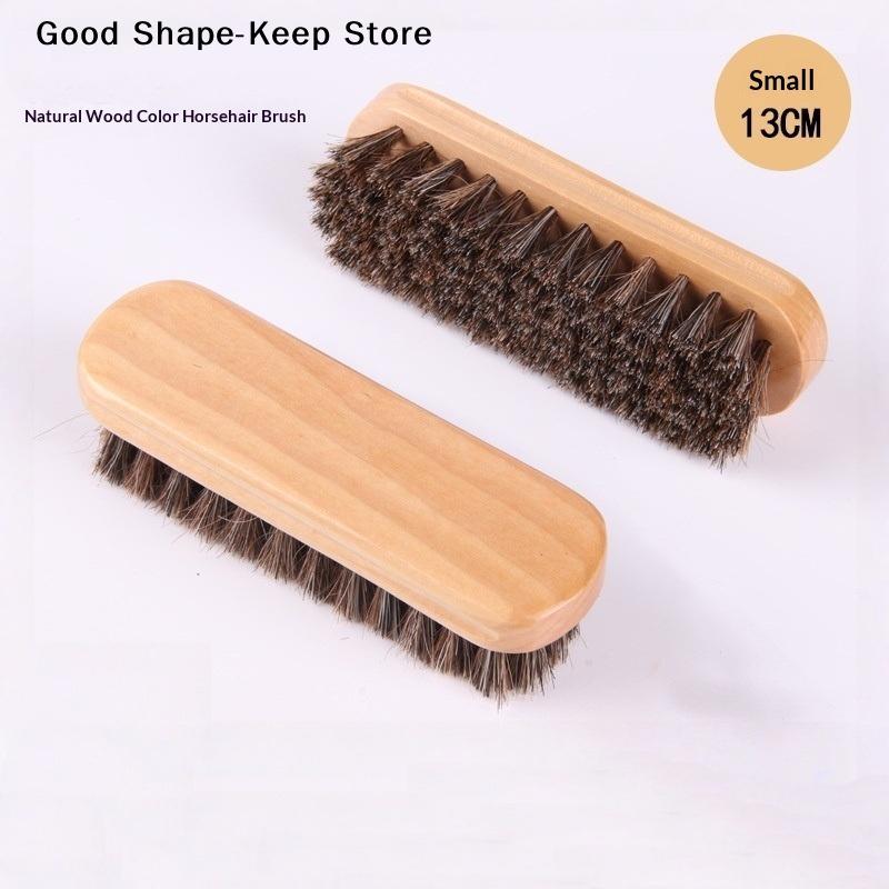 1/3Pcs Horse Hair Wood Brush Handle Dashboard Details Polishing Leather Shoe Care And Cleaning Shoe Brush And Cleaning Brush