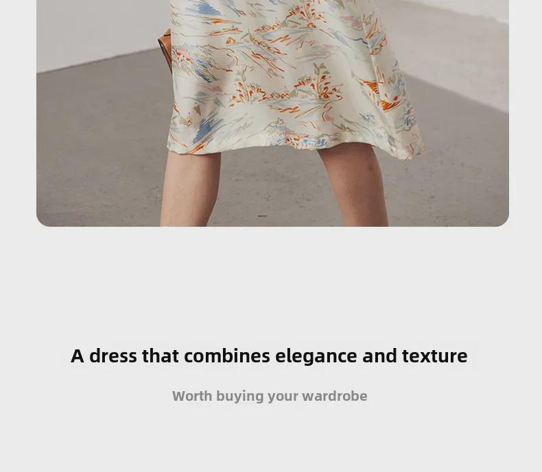 Ladies' Short-Sleeved Silk Dress - 2025 Spring/Summer, New Twill Silk, Chinese Style, 100% Mulberry Silk Skirt