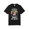 Funny Cat Have You Tried Turning It Off and On? Cat T-shirt | Retro Sunset Tech Humor