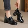 New Style Pointed-toe Lace-up Shoes - Single Shoe for Women, Retro High-heeled Women's Shoes