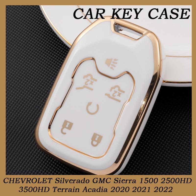 

Phnom Penh TPU Car Remote Key Case Cover Shell for CHEVROLET Silverado GMC Sierra 1500 2500HD 3500HD Terrain Acadia 2020 2021 2022 чорний