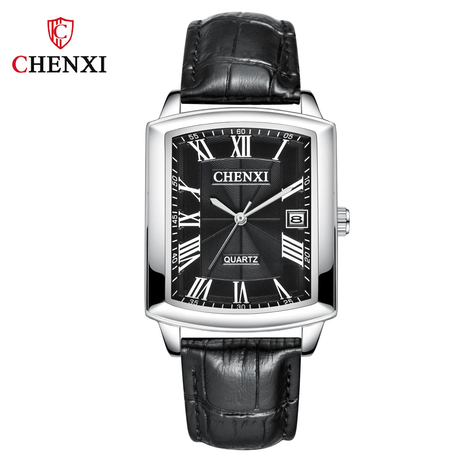 

Новые роскошные мужские часы высшего бренда с коробкой, повседневные часы с календарем, квадратные мужские кварцевые часы