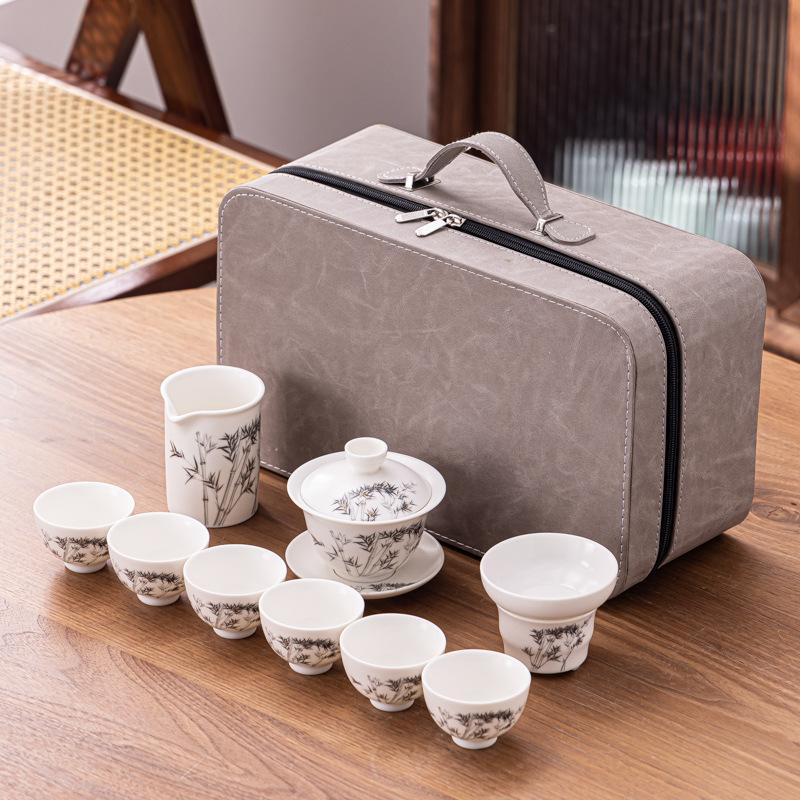 Ceramic Portable Travel Tea Set, Household Gift, Business Company To Send Customers High-end Gifts