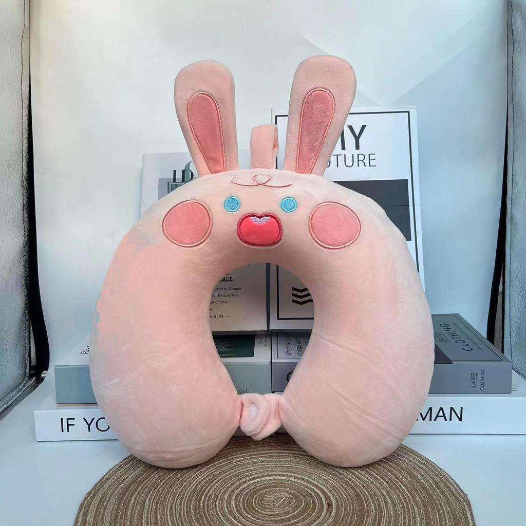 Customized Cartoon U-Shape Neck Pillow with Logo - Perfect for Cervical Support, Travel Comfort, and Company Gifts