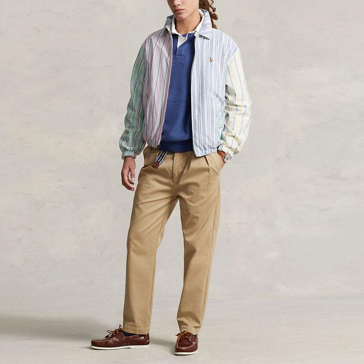 Polo Ralph Lauren SS23 Striped Logo Embroidered Zip Jacket Men Jackets Multicolor MNPOOTW16021120-999