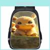 Mochila Pikachu de Grande Capacidade Leve 3D em Tecido Oxford para Crianças para Educação Escolar