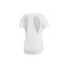Adidas Casual Sports Running Backless Round Neck Short Sleeve T-Shirt Women Tops White DQ3142