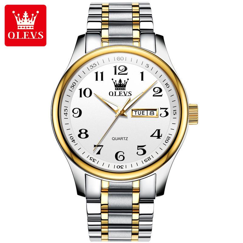 Oulishi Fashion Men's & Women's Waterproof Digital Quartz Watches for Middle-Aged & Seniors