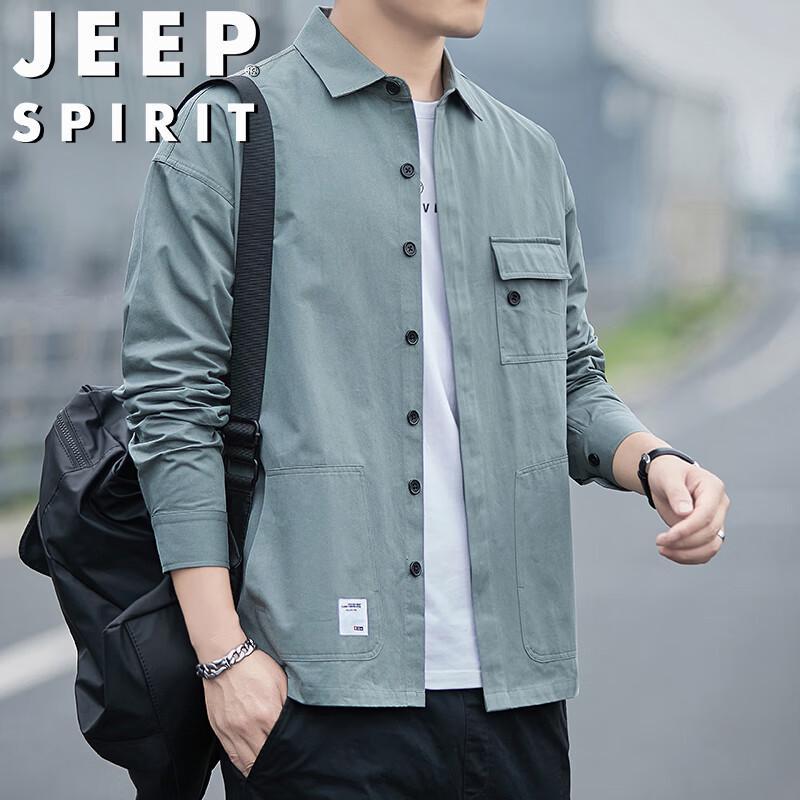 

JEEP SPIRIT Men s Casual Non-Iron Long Sleeve Outdoor Shirt XL