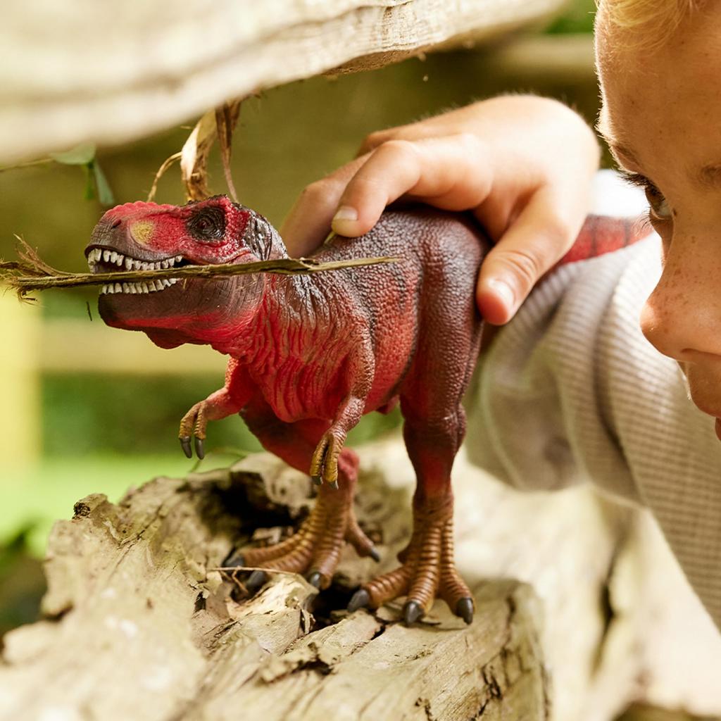 Schleich Tyrannosaurus Rex Ages Realistic Dinosaur Toy 72068 (Red) Figure, 5+,