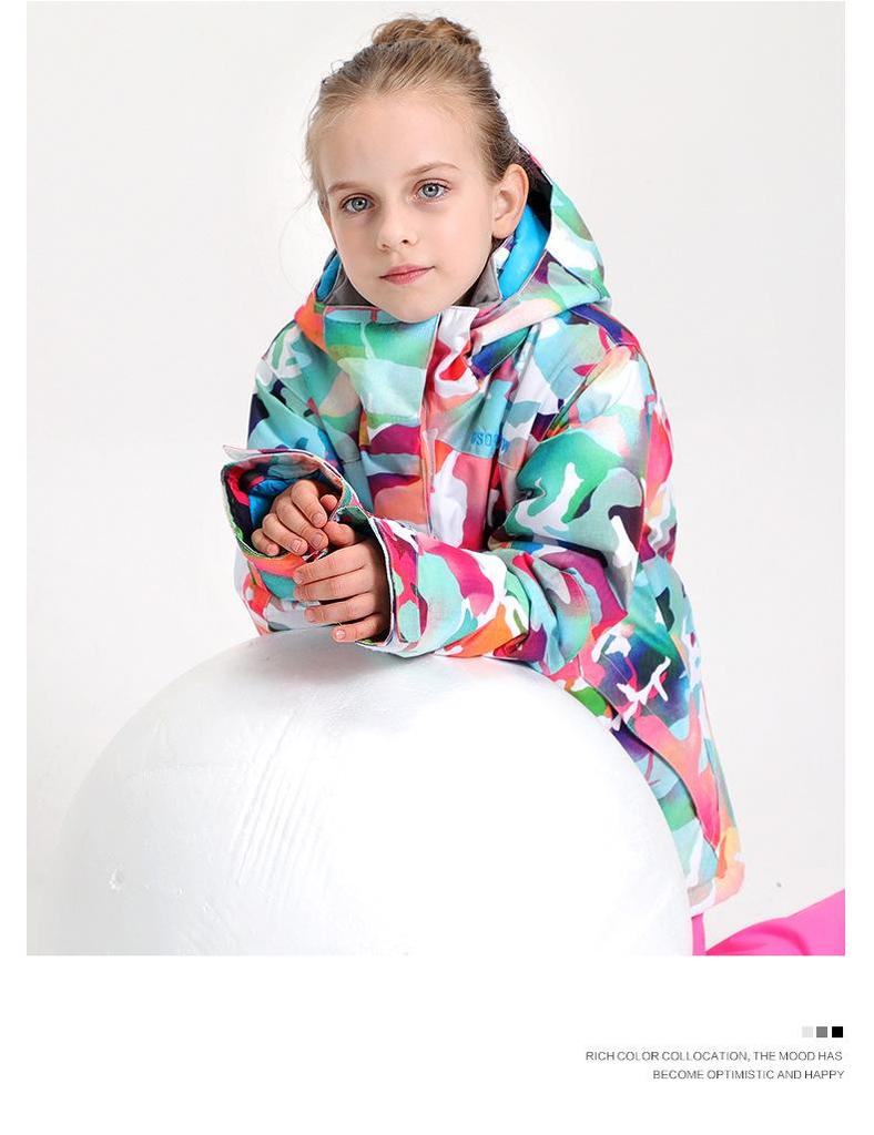 Gsousnow Kids' Windproof Waterproof Ski Jacket - Warm Ski Suit for Boys & Girls Outdoor
