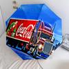 1PC Coca-cola Christmas Delivery Automatic Umbrella - Suitable Travel Outdoor Portable Umbrella Birthday Gift Daily Essentials