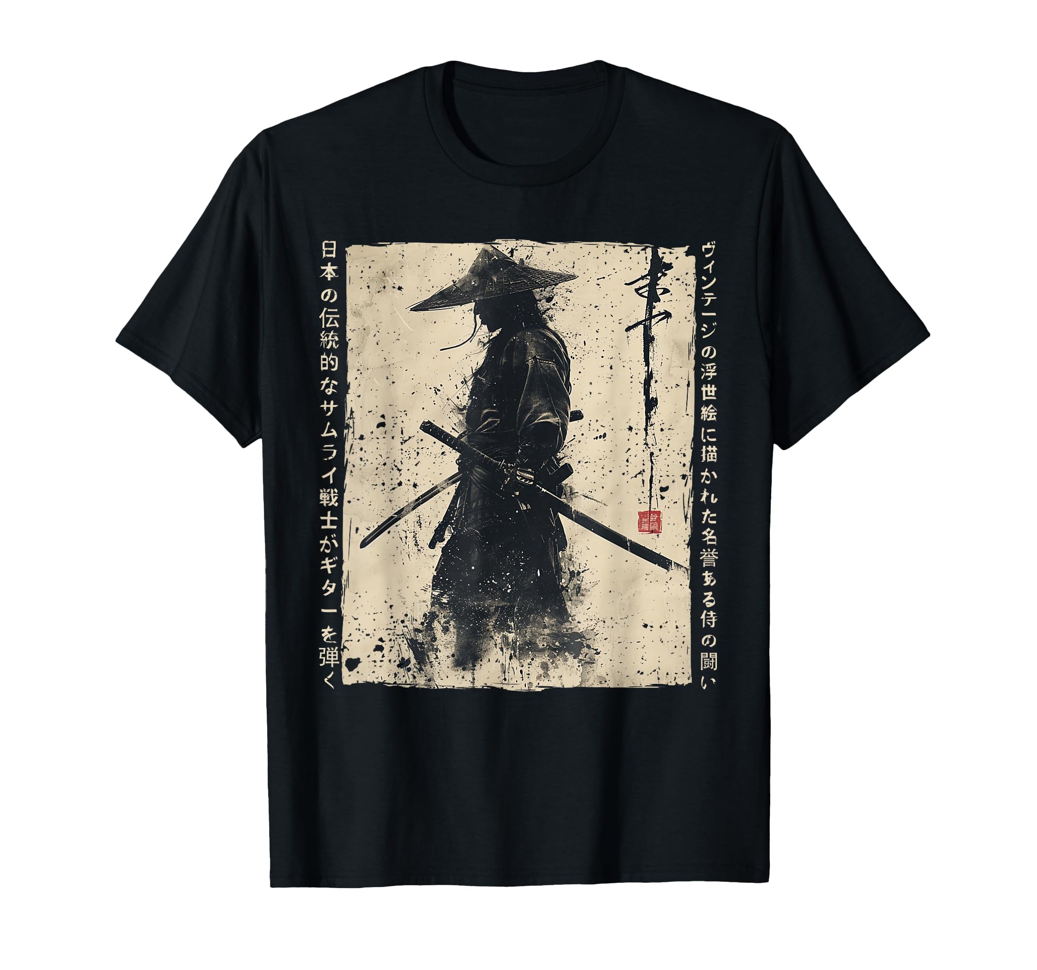 Japanese Samurai Fighter Ink Samurai Samurai, Plane, Ukiyo-e Painting, T-shirt