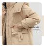 Graphene Maillard Women's Hooded Heated Mid-Length Winter Cotton Coat