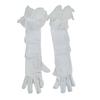 Elastic Women Long Mittens Wedding Dress Bridal Mesh Gloves Solid Lace Sleeves Gloves  Christmas