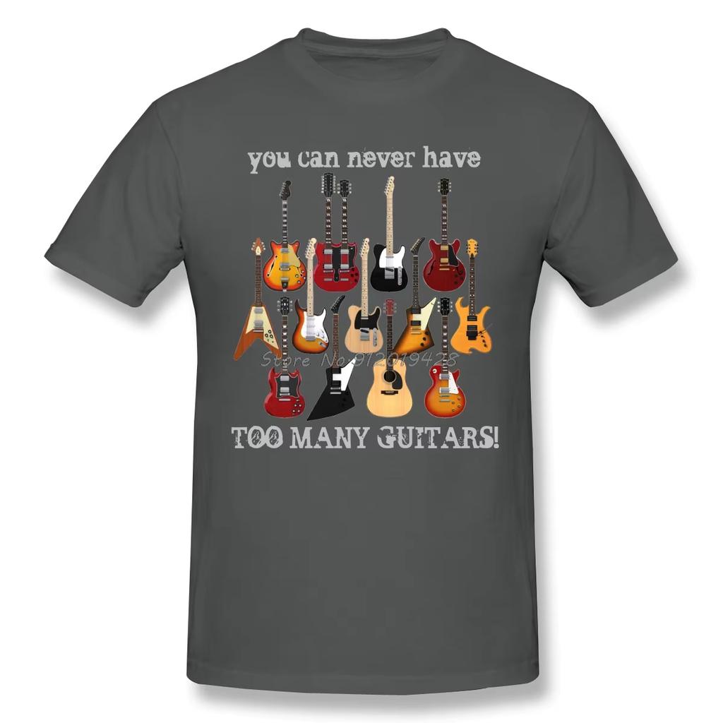 2025 Fashion T Shirts Funny Electric Guitar Music Style Short Sleeve Casual Men Fashion O-neck Cotton T-Shirts Tee Top