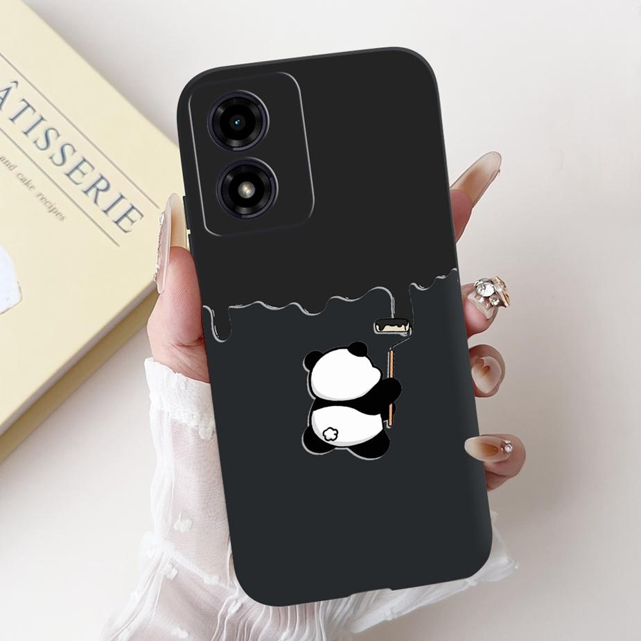

For Motorola Moto G04 Case Moto G04s Cute Rabbit Panda Cartoon Cover Soft TPU Phone Case For Motorola G04s G 04 MotoG04 S Fundas Motorola Moto G04