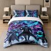 Set Biancheria da Letto 3 Pezzi, Solo Leveling 1 Copripiumino e 2 Federe, Biancheria da Letto Stampata Decorazione per Camera degli Ospiti