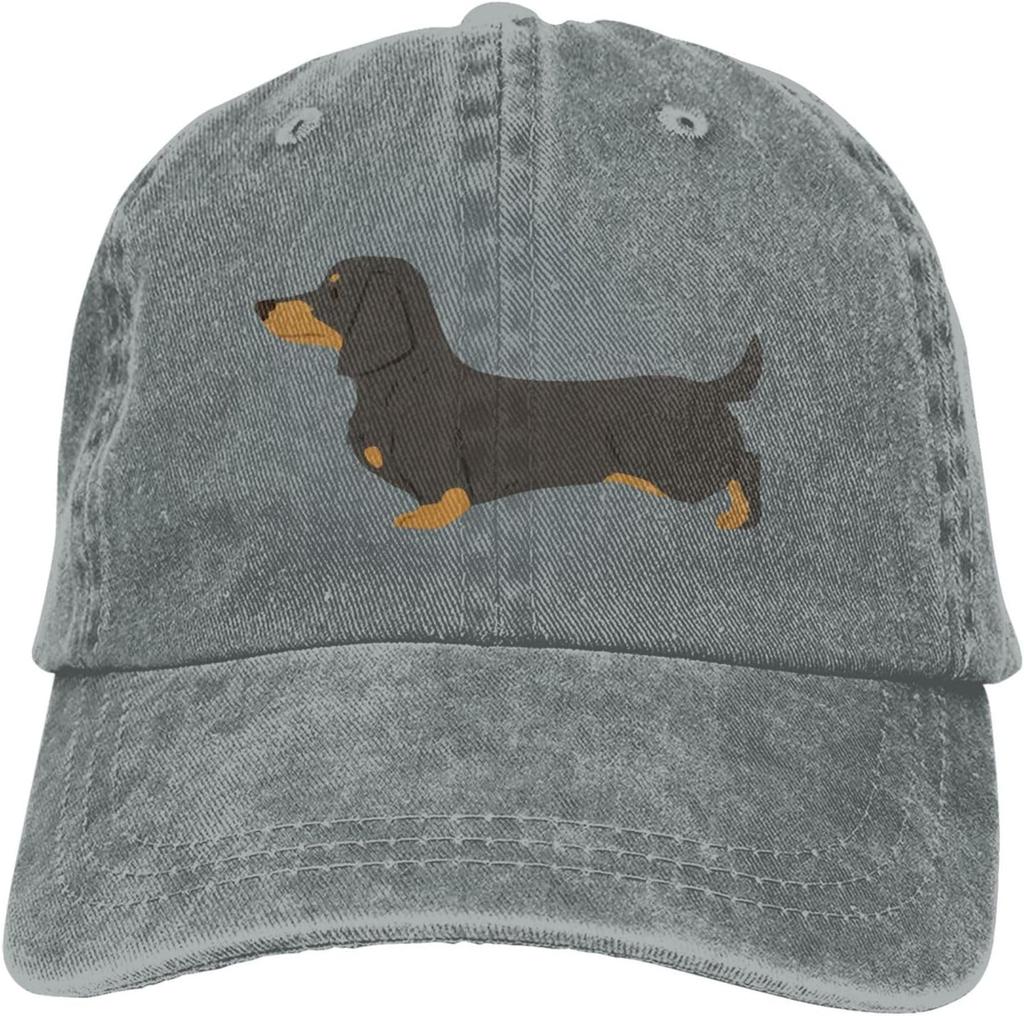 Black and Tan Dachshund Dog Lover Baseball Cap Denim Adjustable Casual Sun Hat for Men Women