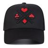 Unisex Poker Embroidery Baseball Caps Spring Autumn Outdoor Adjustable Casual Hats Sunscreen Hat Sports Cap
