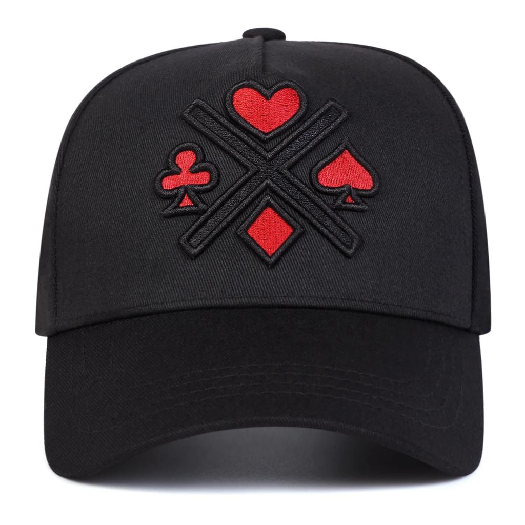 Unisex Poker Embroidery Baseball Caps Spring Autumn Outdoor Adjustable Casual Hats Sunscreen Hat Sports Cap