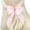 Ribbon Bowknot Hair Clip Side Clip Fashion Barrettes Women Ponytail Holder Female Hair Bows Masquerades Party Headpiece
