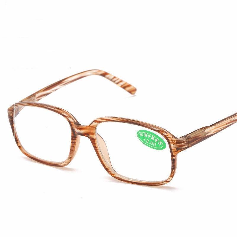 

Shatar Big Frame Reading Glasses Men Women Prescription Glasses Glass Lens Clear Wear Resistant Fashion Youthful Anti Fatigue +200 жёлтый