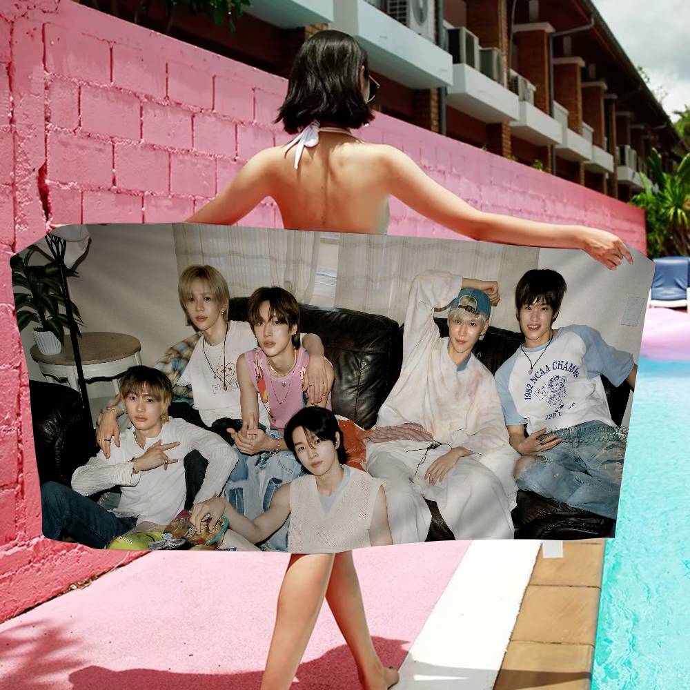 Kpop RIIZE Anime Strand Handtuch Weiches Saugfähiges Waschlappen Kindergeschenke Für Kinder Reisen Camping Fitnessstudio
