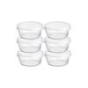 Hario Heat-Resistant Glass Storage Container, Round, 600ml, MST-60-TW, Set of 6