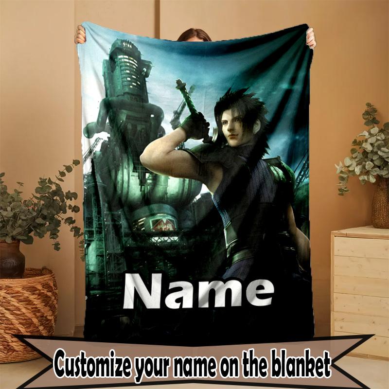 Custom Name Personalized Final Fantasy Print Blanket, Home Decor, Bedroom, Sofa, Camping, Couch, Gifts for Birthday ChristmasEnthusiasts