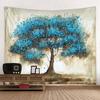 Tree of Life Tapestry Wall Hanging Room Decoration Aesthetics Yoga Mat Starry Sky Landscape Home Mural Decoration Altar Cloth