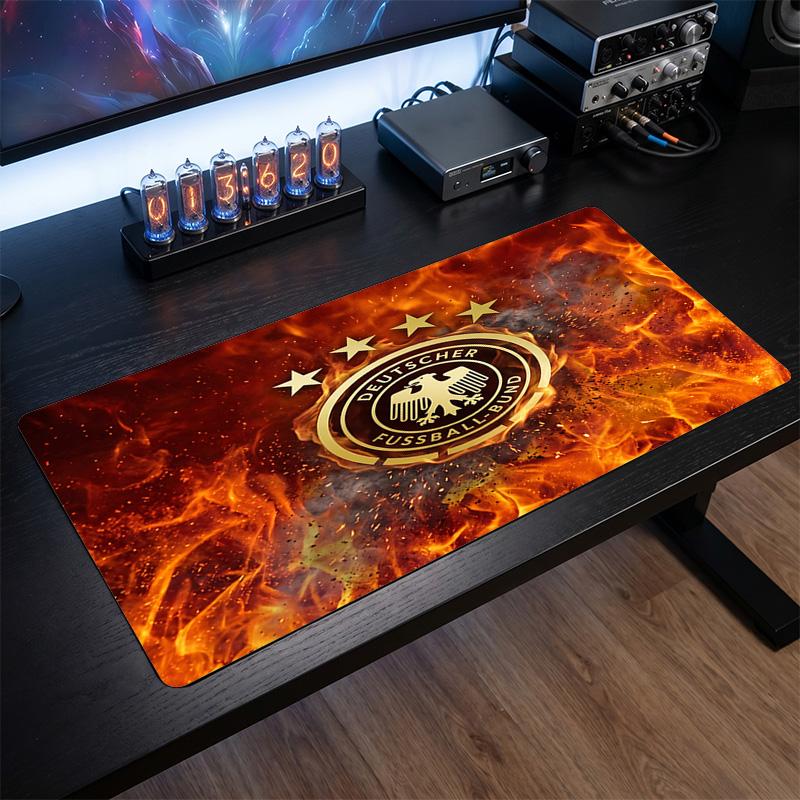 Germany Football Crest Mouse Pad, Extended Non Slip Rubber Desk Mat for Gaming Office Laptop Fan Gift
