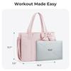 Women Large Capacity Tote Bag Versatile Commuter Handbag With Multi Pockets Shoulder Messenger Sports Bag
