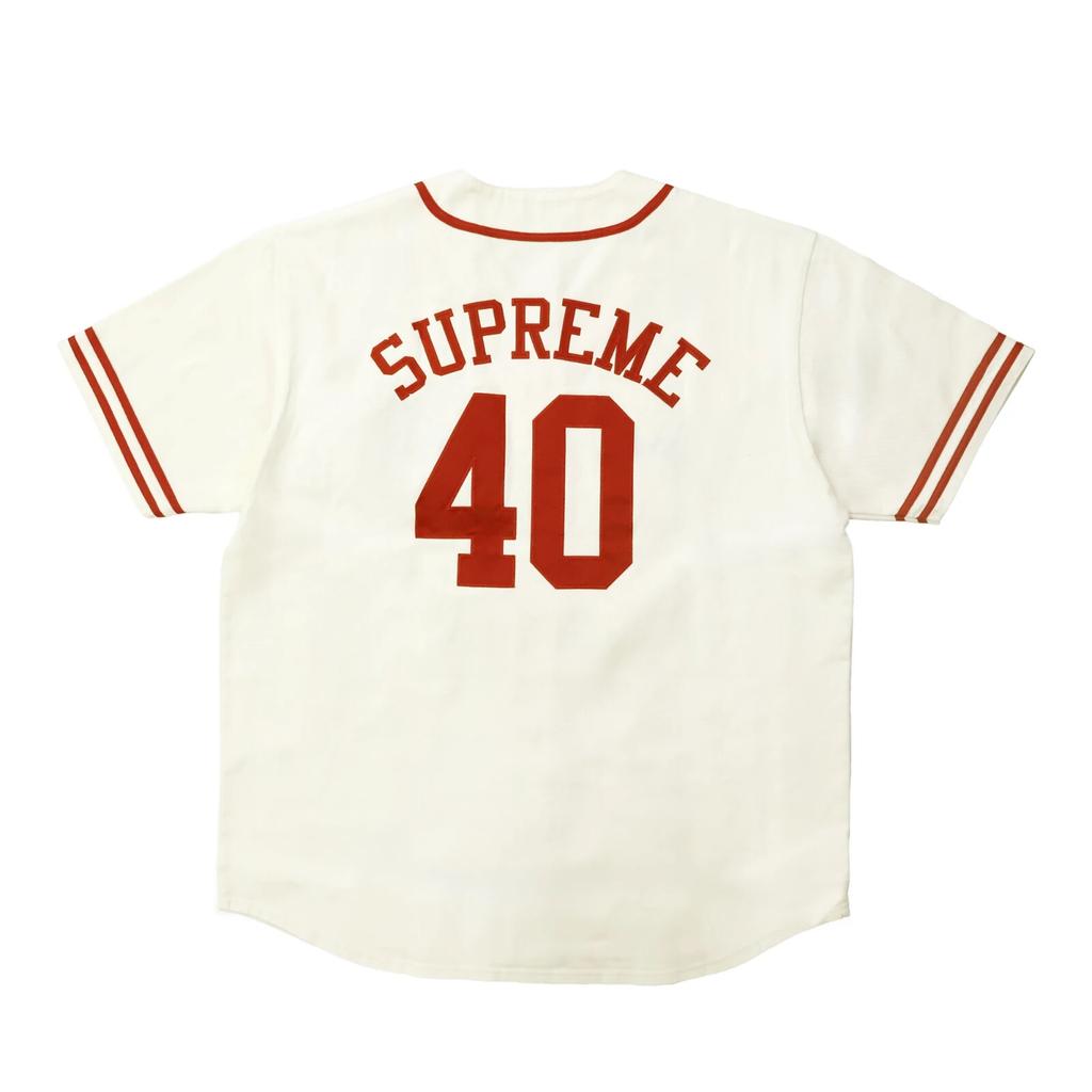 Supreme 40 Acres Twill Baseball Jersey Natural