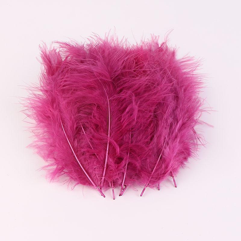 50Pcs Cross-Border Turkey Hairy Tail Plush Feather Colored Feather Dream Catcher Feather Light Bobo Ball Feather