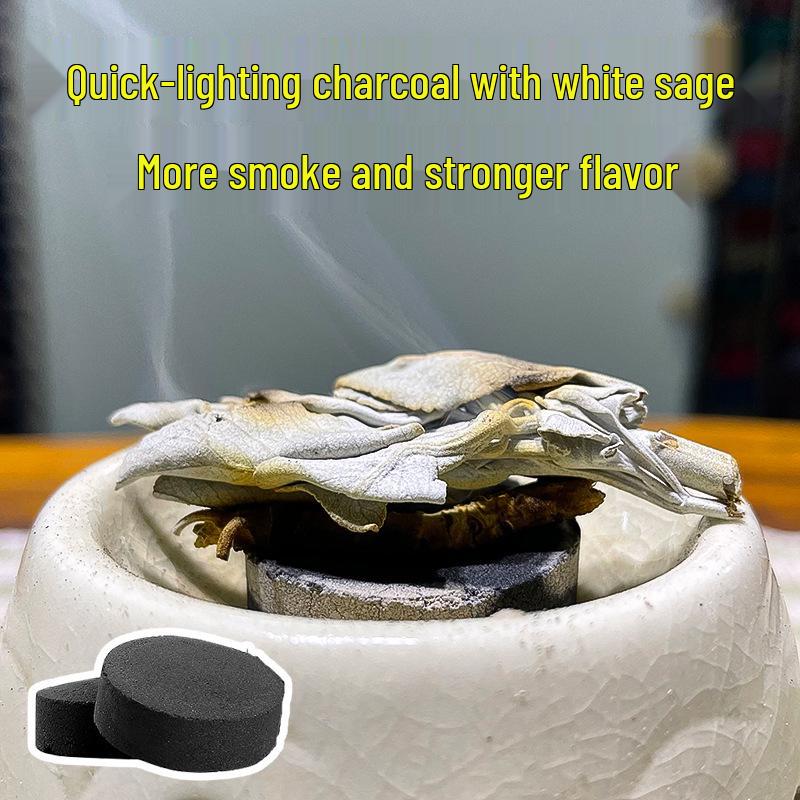 White Sage, Blue Sage, Cedar Stick, Palo Santo, Incense Tower, and Abalone Shell Set