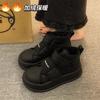 Snow Boots Winter 22 New Velvet Thick-soled Warm Cotton Shoes Velcro Bread Shoes