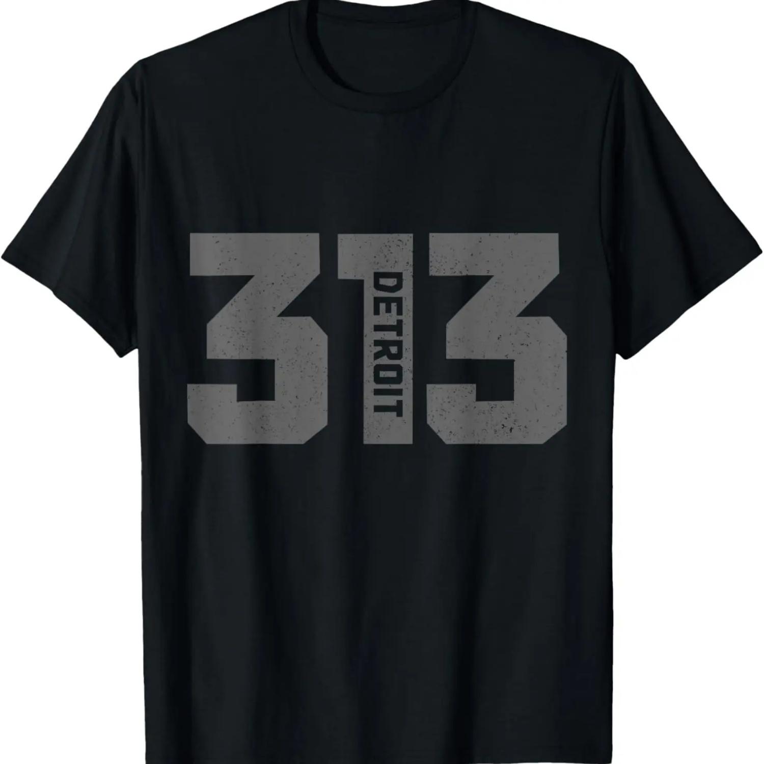 313 Detroit Michigan Area Code Pride Vintage T-Shirt S