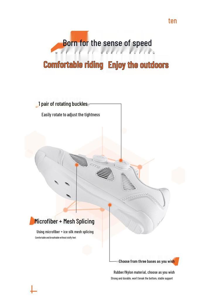 Breathable Lightweight Road Cycling Shoes with Hard Sole