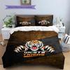Castleford Tigers Muster Bettwäsche Bettdecken-Set Heimdekoration Geschenk (1 Bettbezug + 2 Kissenbezüge (ohne Füllung))