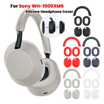 3Pcs Silicone Headphone Cover Anti-Fall Replacement Headphone Pads Wear Resist Headphone Ear Cushion for Sony WH-1000XM6 Headset